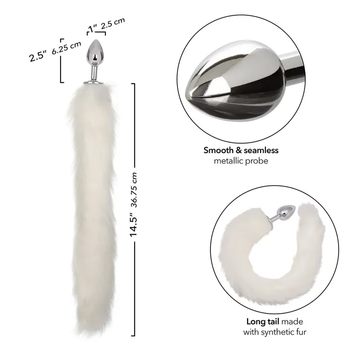 Anal CalExotics CalExotics Running Wild White Tail Plug Anal CalExotics CalExotics Running Wild White Tail Plug