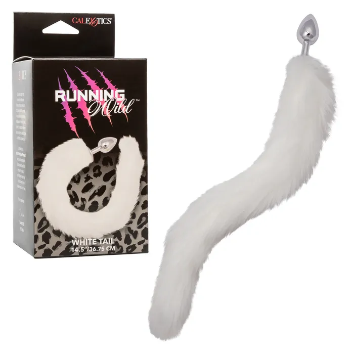 Anal CalExotics CalExotics Running Wild White Tail Plug Anal CalExotics CalExotics Running Wild White Tail Plug