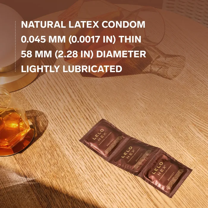 Male Sex Toys Lelo HEX Respect XL Condoms 3 Pack Lelo