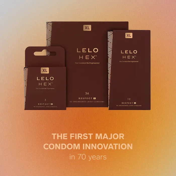 Male Sex Toys Lelo HEX Respect XL Condoms 3 Pack Lelo