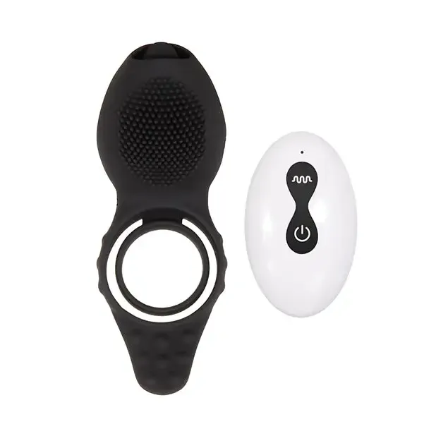 Zero Tolerance Mr Flicker Rechargeable RemoteControlled Flicking Tongue Vibrating Silicone Cockring Black Zero Tolerance Anal