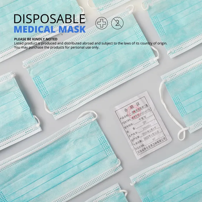 Protective Equipment 20PCS Face Masks 72h Express delivery 3ply nonwoven fabric Disposable Protect health free shipping with earmuff pm25 LAZADASEXTOYS Male Sex Toys
