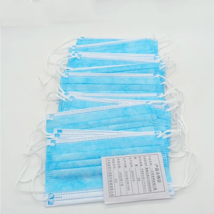 Protective Equipment 20PCS Face Masks 72h Express delivery 3ply nonwoven fabric Disposable Protect health free shipping with earmuff pm25 LAZADASEXTOYS Male Sex Toys