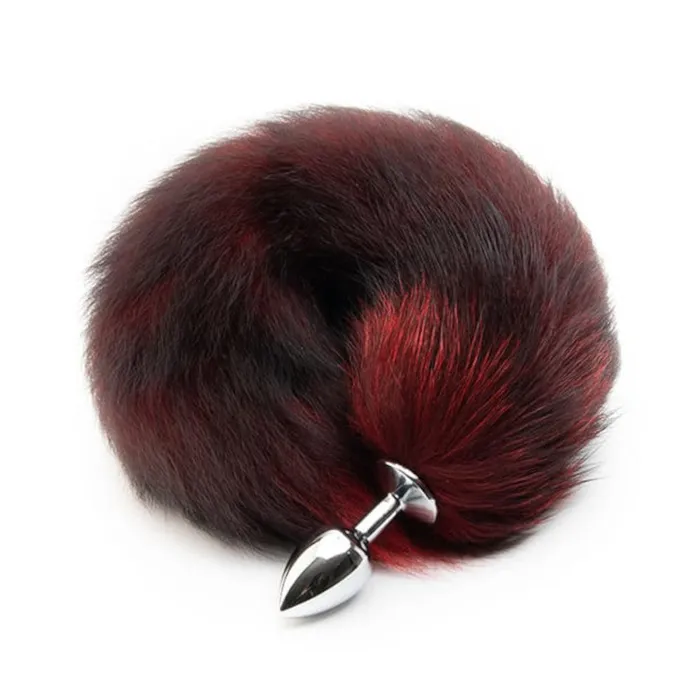 Anal Love Plugs Red Wolf Metal Tail Plug 16 Anal Love Plugs Red Wolf Metal Tail Plug 16