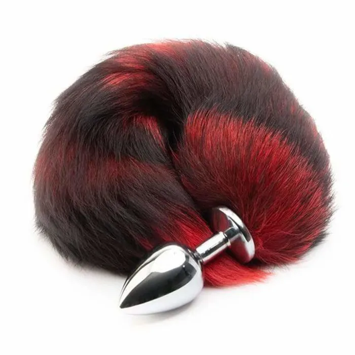 Anal Love Plugs Red Wolf Metal Tail Plug 16 Anal Love Plugs Red Wolf Metal Tail Plug 16