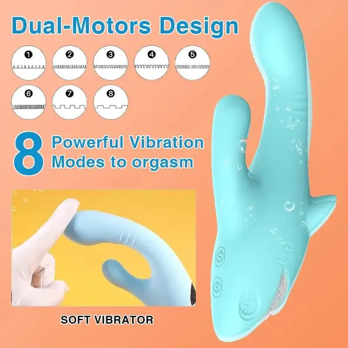 Female Sex Toys Shark Dual Vibrator Inyarose