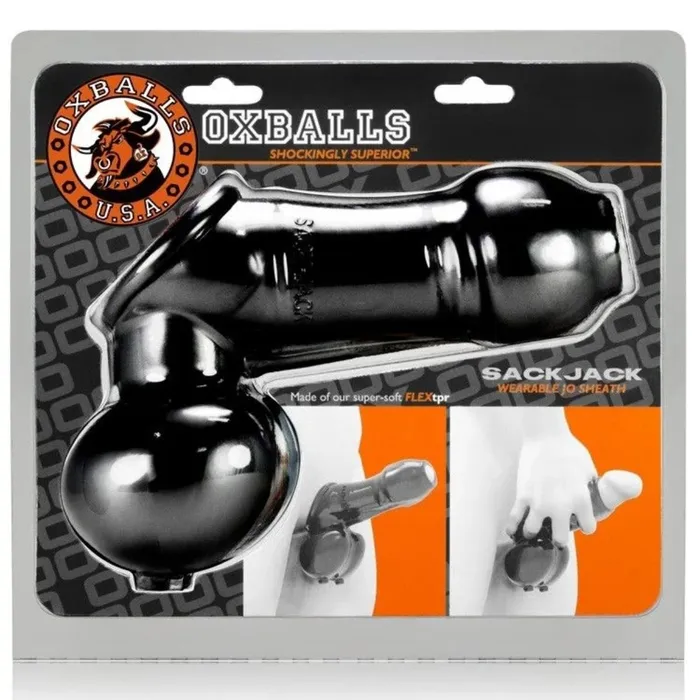 Oxballs Anal Oxballs Sackjack Jackoff Sheath Black