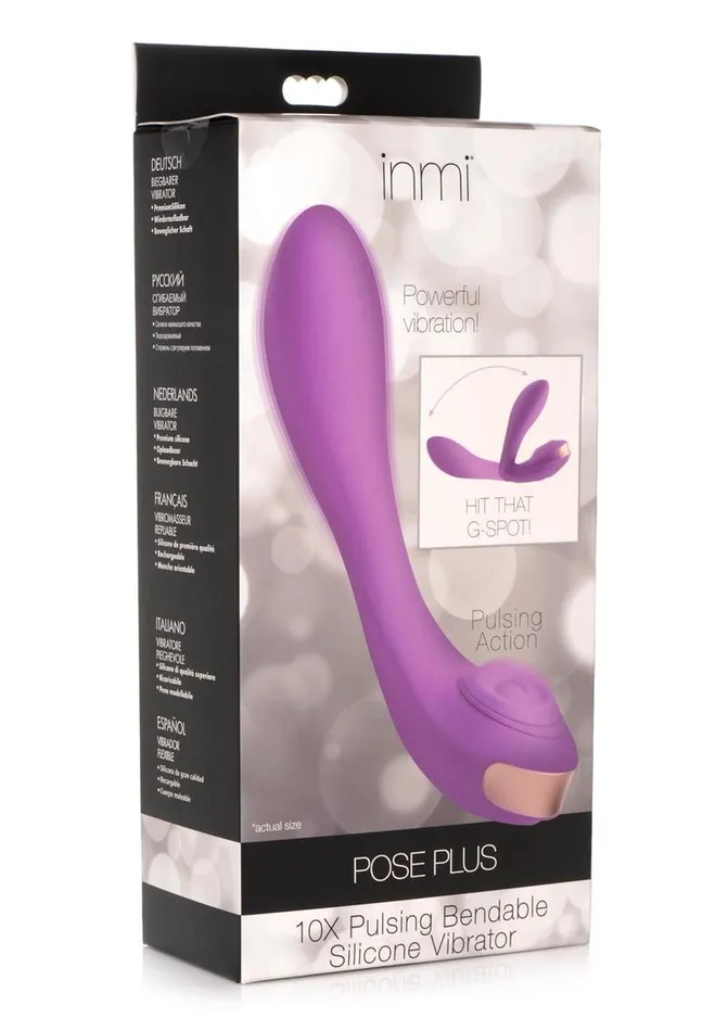 Female Sex Toys Inmi Inmi Pose Plus Rechargeable Silicone 10x Pulsing Bendable Vibrator